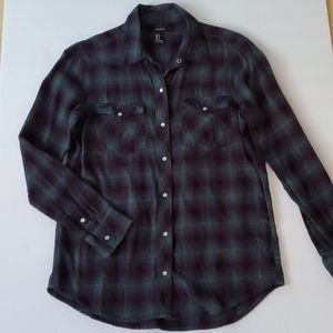Long Sleeve button down Plaid Shirt